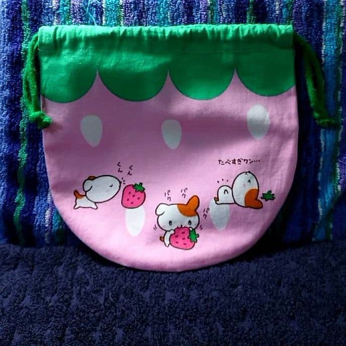 Ｏsosi Ａktarさん専用【超激レア】いちご帽子のぬいぐるみと巾着袋セット