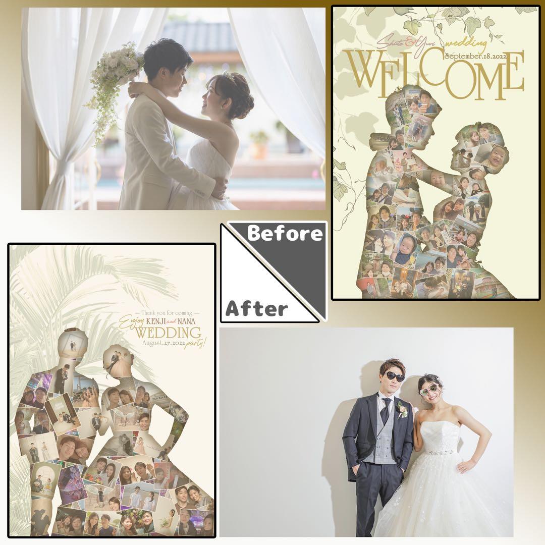 前撮り ウェルカムボード ウェルカムスペース 結婚祝い 似顔絵 結婚式 05