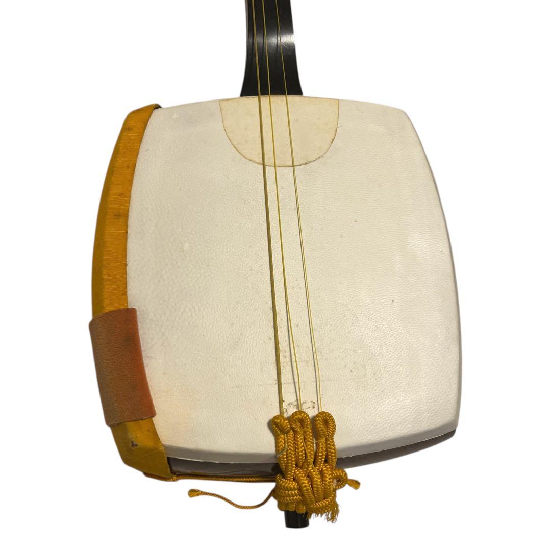 中棹三味線　和楽器　民謡　太さ2.6cm　紅木　東さわり　1本棹