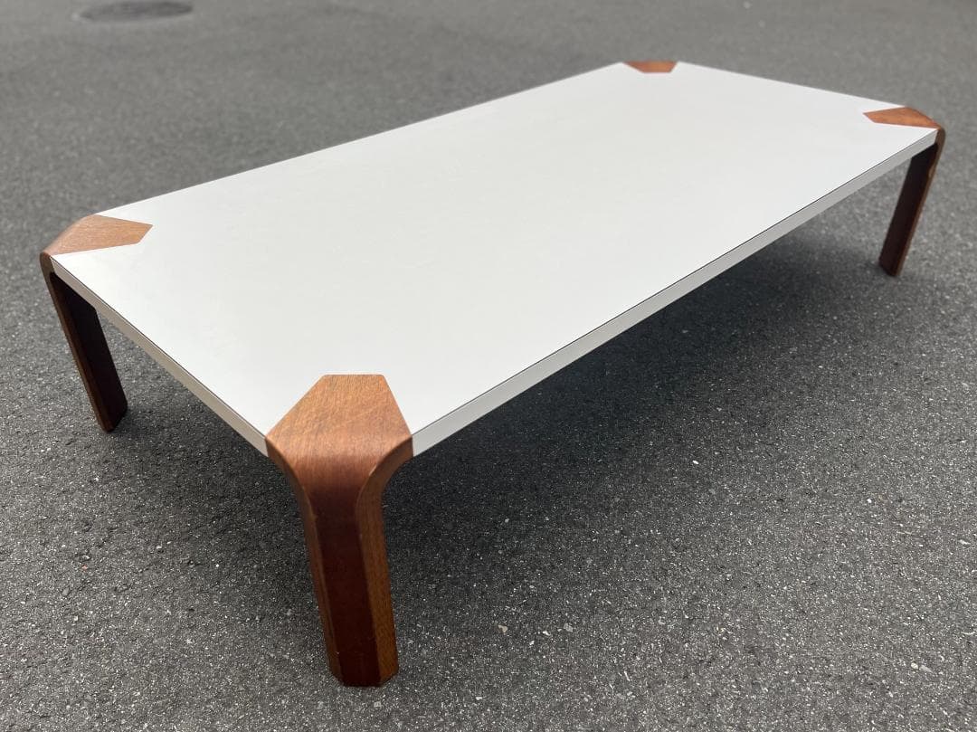 希少ヴィンテージ☆天童木工／ANTLER／アントラー／ローテーブル／メラニン天板