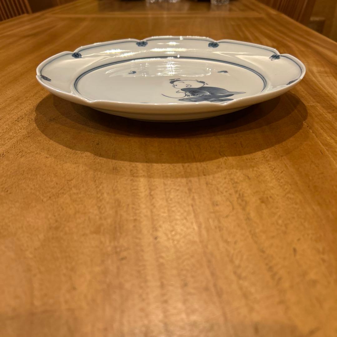 創作唐子　三川内焼窯元　平戸松山窯　 第十五代平戸松山　唐子花形大皿