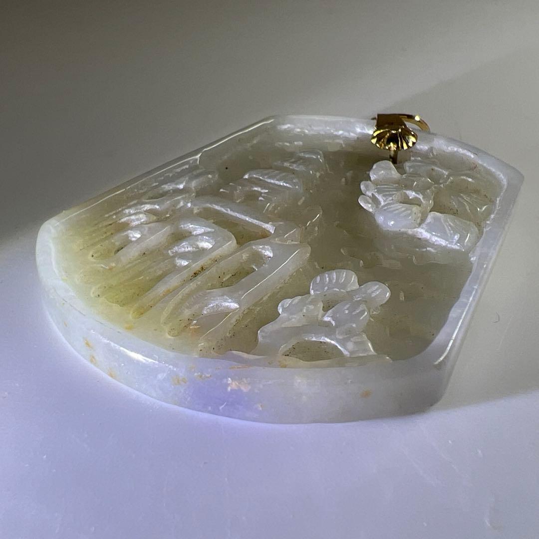 K18刻印白砡ネックレストップ　18g 東Y7-0623⭐︎2F