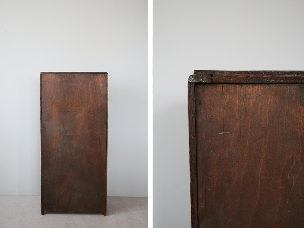 英国アンティーク木製ブックシェルフ/本棚/食器棚/飾り棚/収納ラック89-174