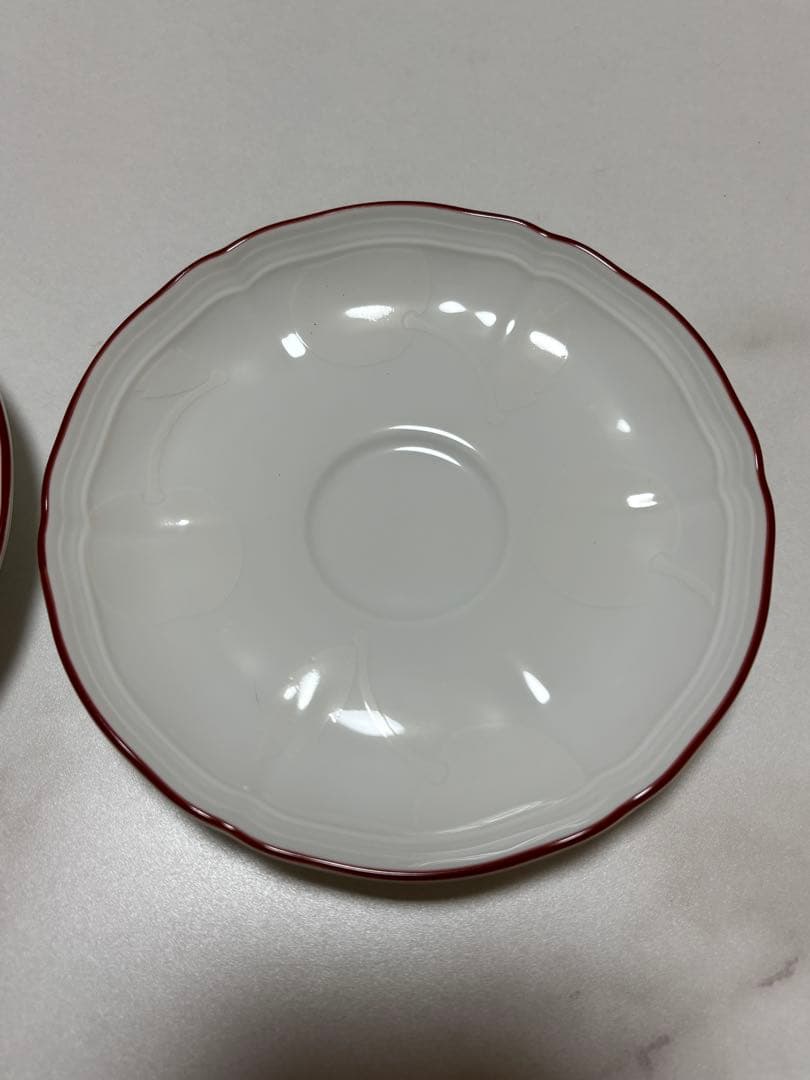 廃盤リチャードジノリ アンティコチェリー ペアティーカップ＆ソーサー　2客