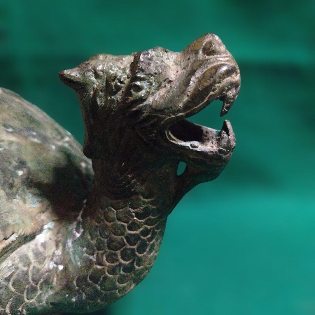 ブロンズ亀の彫刻　霊獣　銅製