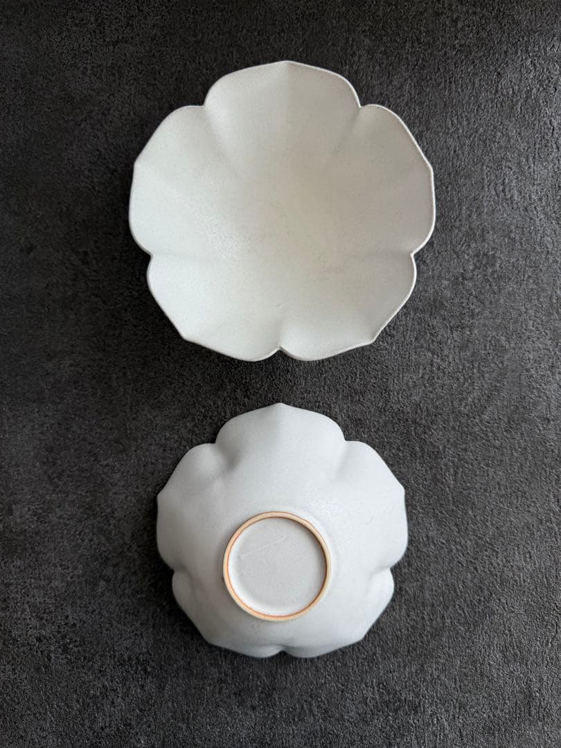 黒木泰等　花小鉢　白　2個