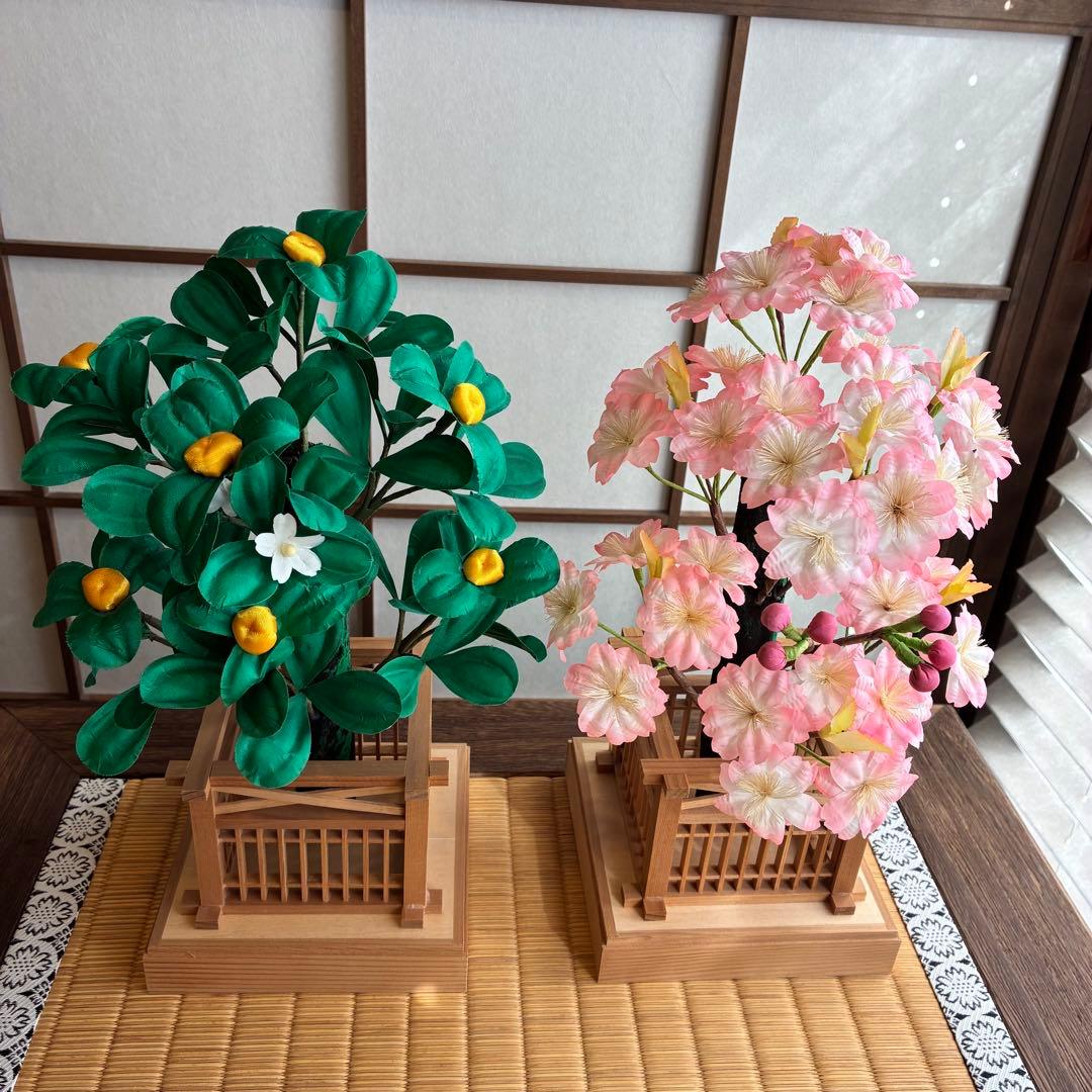 御飾台　雪洞　御桜橘　反物飾　お雛様用　小物　畳　タタミ　インテリア　和風小物