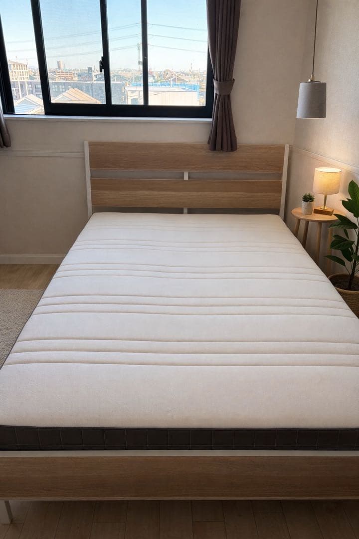 TRYSIL(ダブルベッドフレーム・すのこ)／HOVAG(マットレス)セット売り