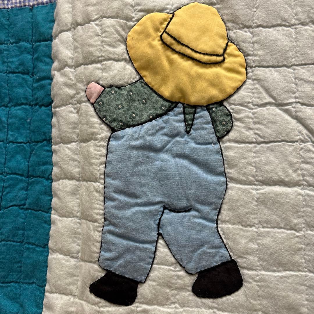 子供の刺繍デザイン キルティングキルト　アメリカ　即日匿名発送