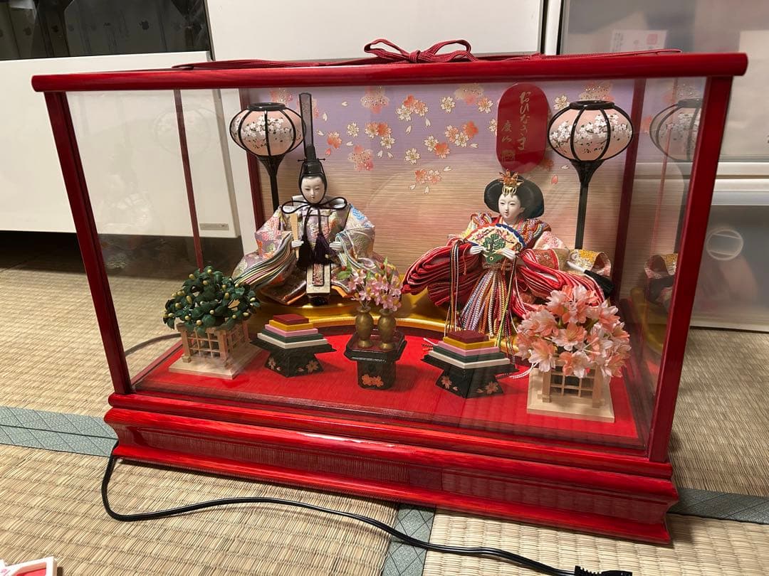 雛人形セット 桜装飾付き