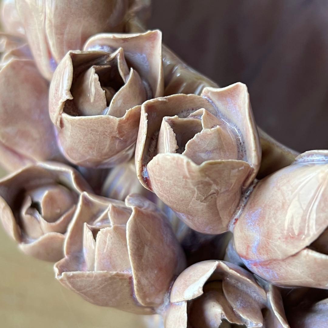 陶器製チェリーローズフラワーベース。大切な植物の為に