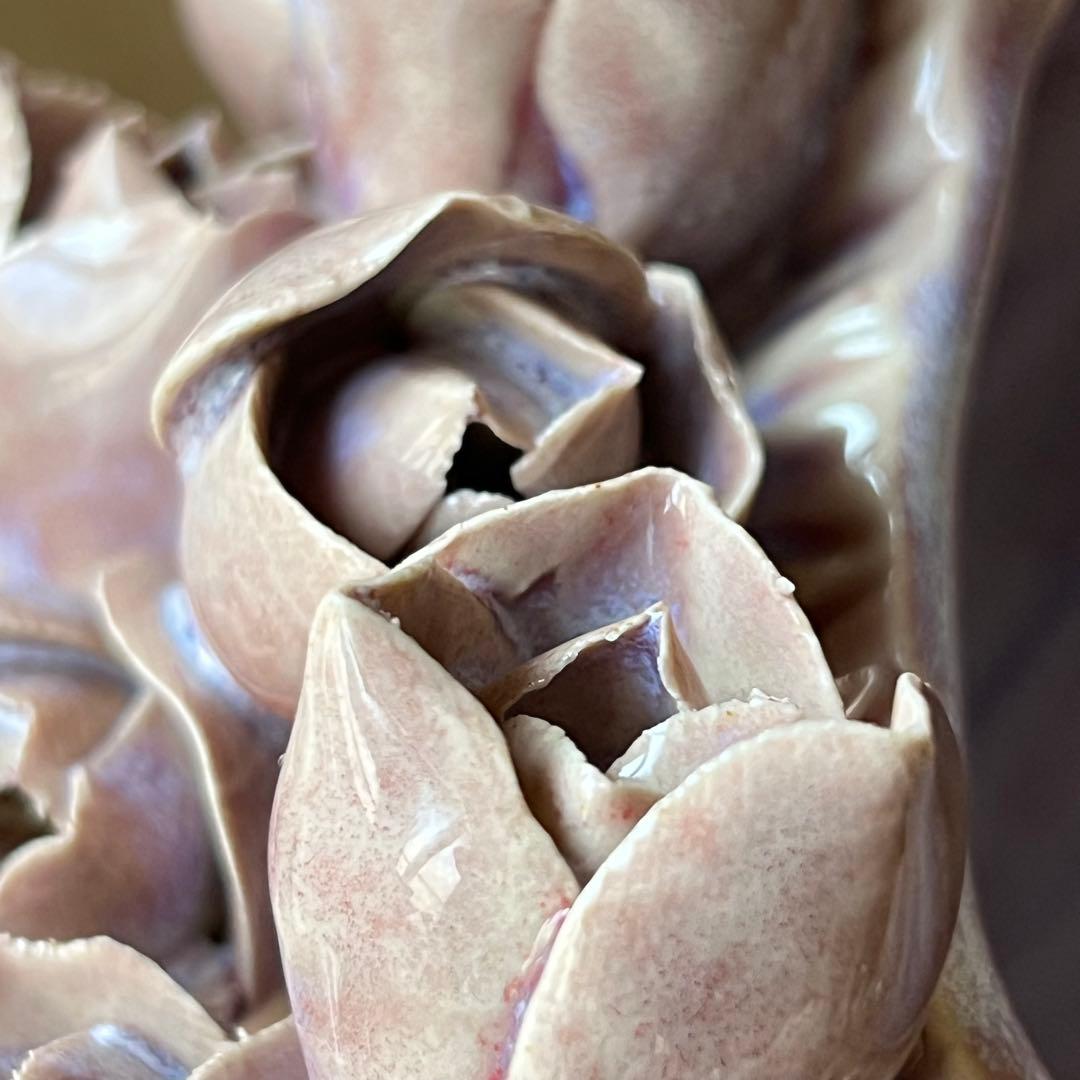 陶器製チェリーローズフラワーベース。大切な植物の為に