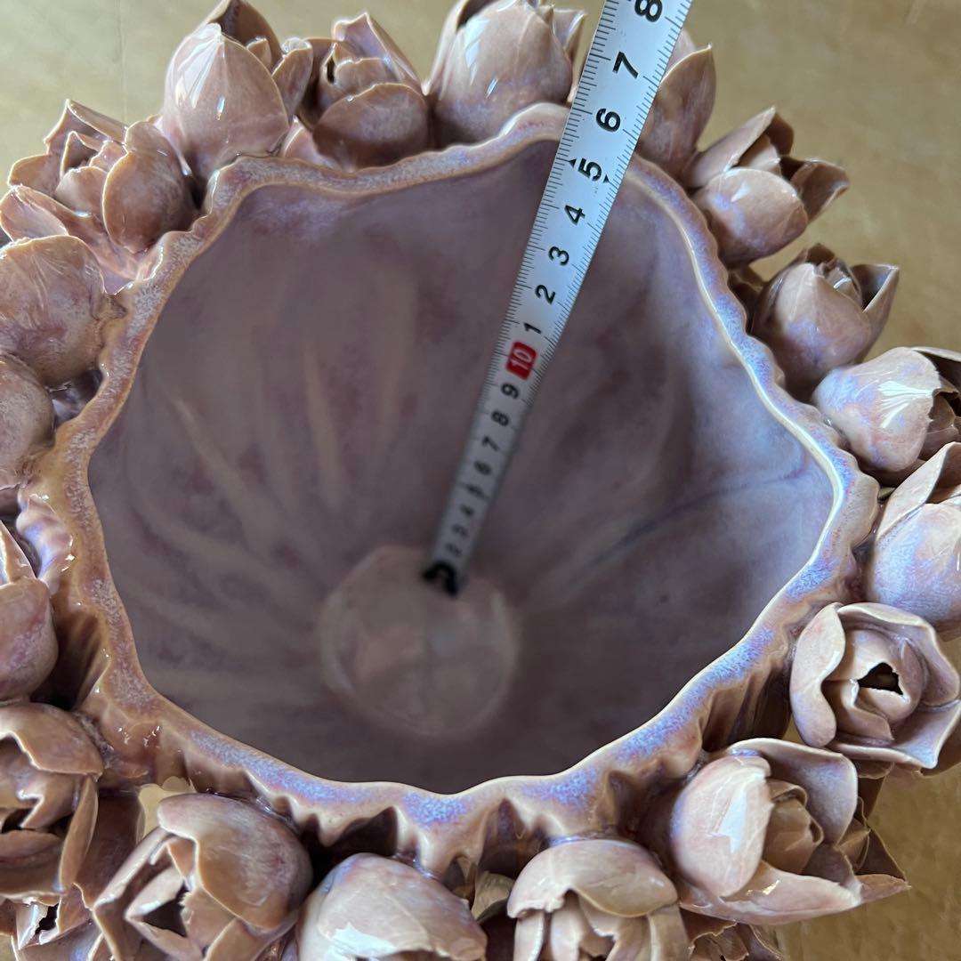 陶器製チェリーローズフラワーベース。大切な植物の為に