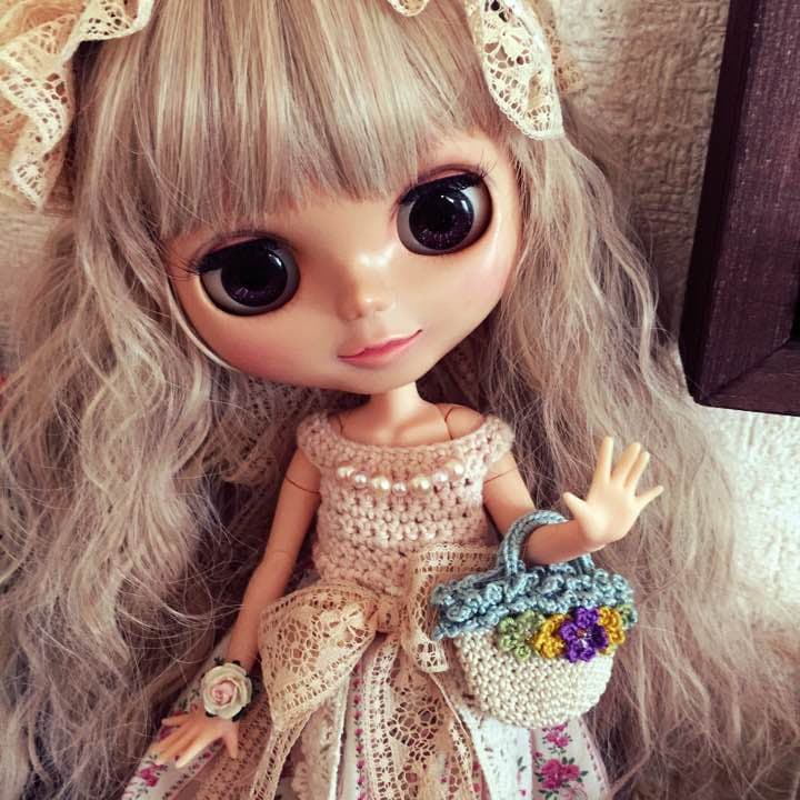 確認用です フリルフラワー❤︎レース編みのミニチュアバッグ