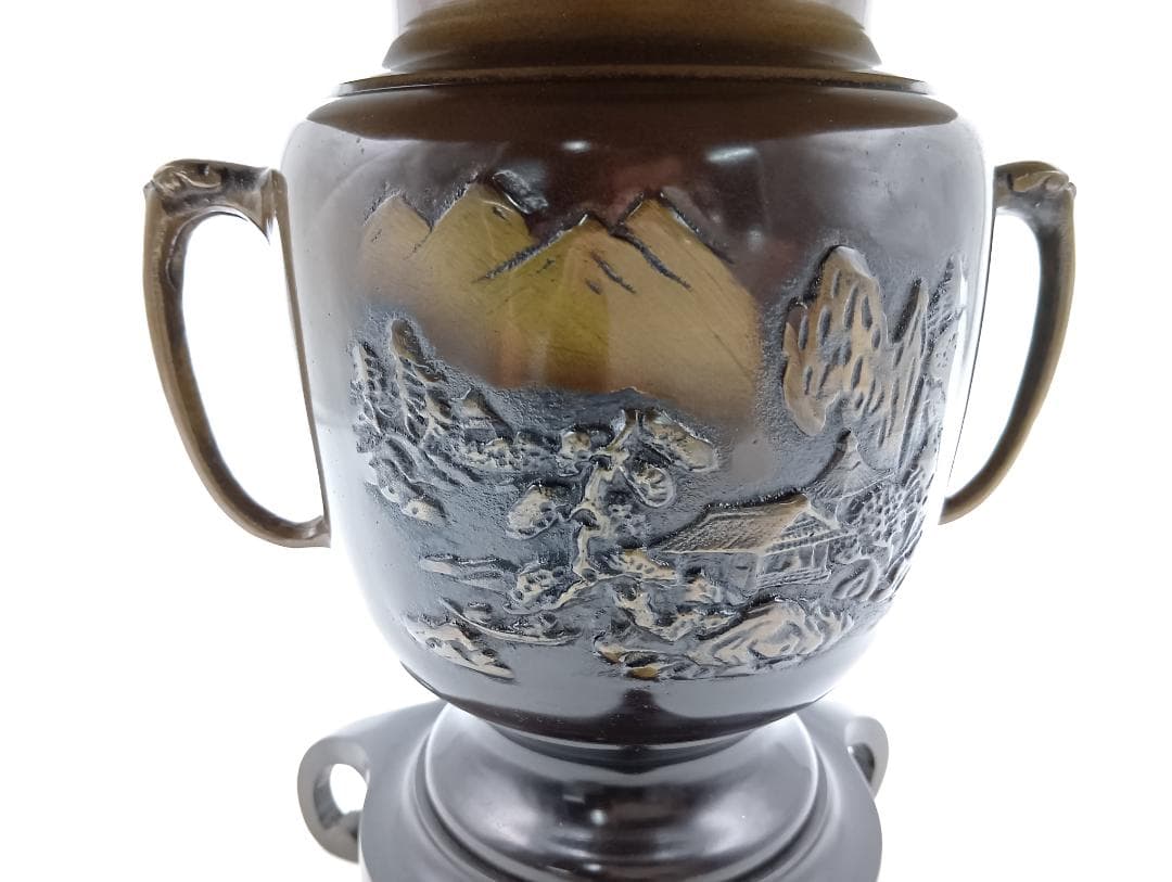 薄端 唐金製 花器 華道具