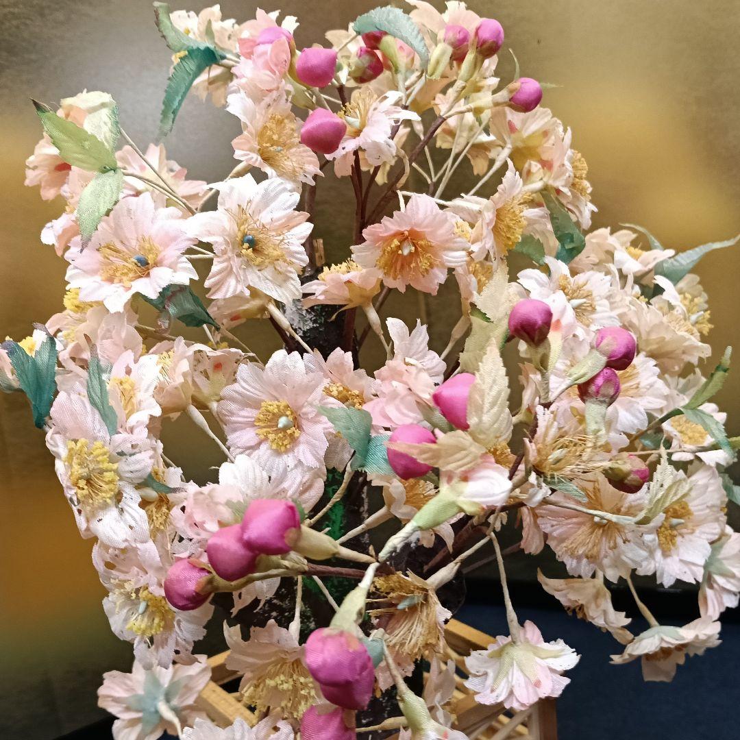 AO99 橘 桜 御京花 雛道具 お雛様飾花 37cm 台地模様 節句 雛祭紙箱