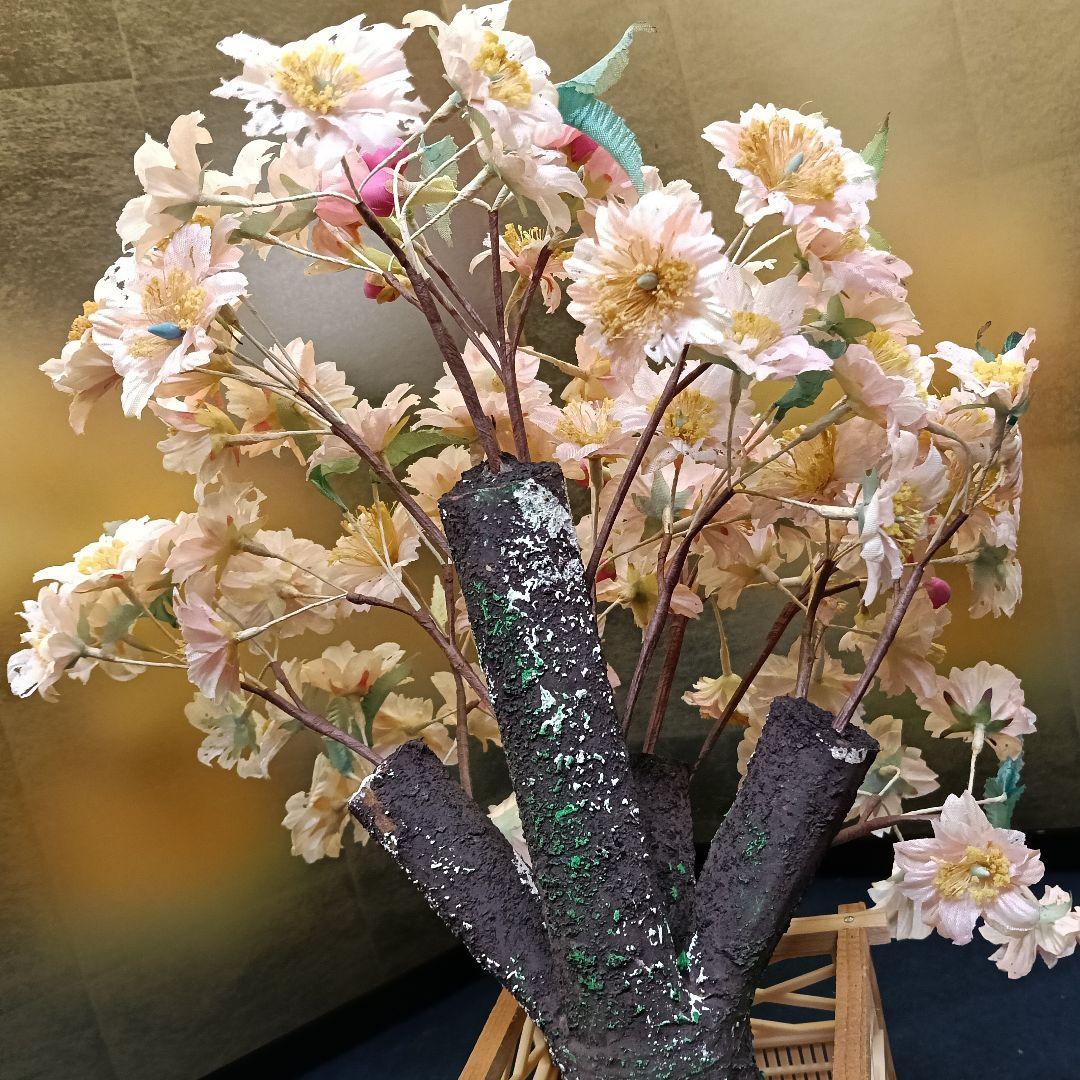 AO99 橘 桜 御京花 雛道具 お雛様飾花 37cm 台地模様 節句 雛祭紙箱