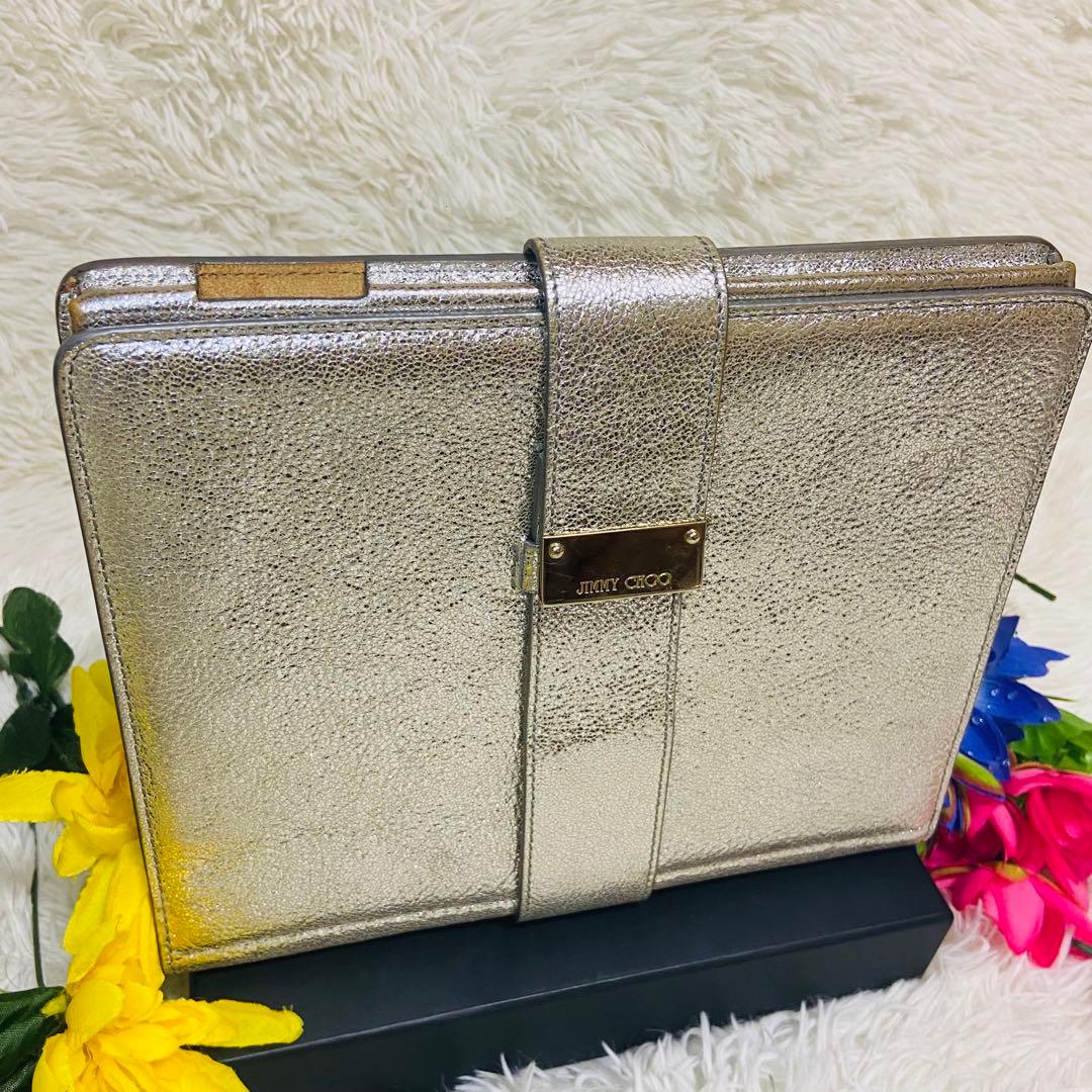 美品✨JIMMY CHOO✨ジミーチュウ✨タブレットケース✨iPad✨メタリック