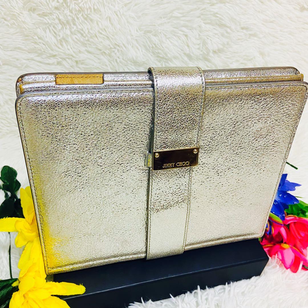美品✨JIMMY CHOO✨ジミーチュウ✨タブレットケース✨iPad✨メタリック