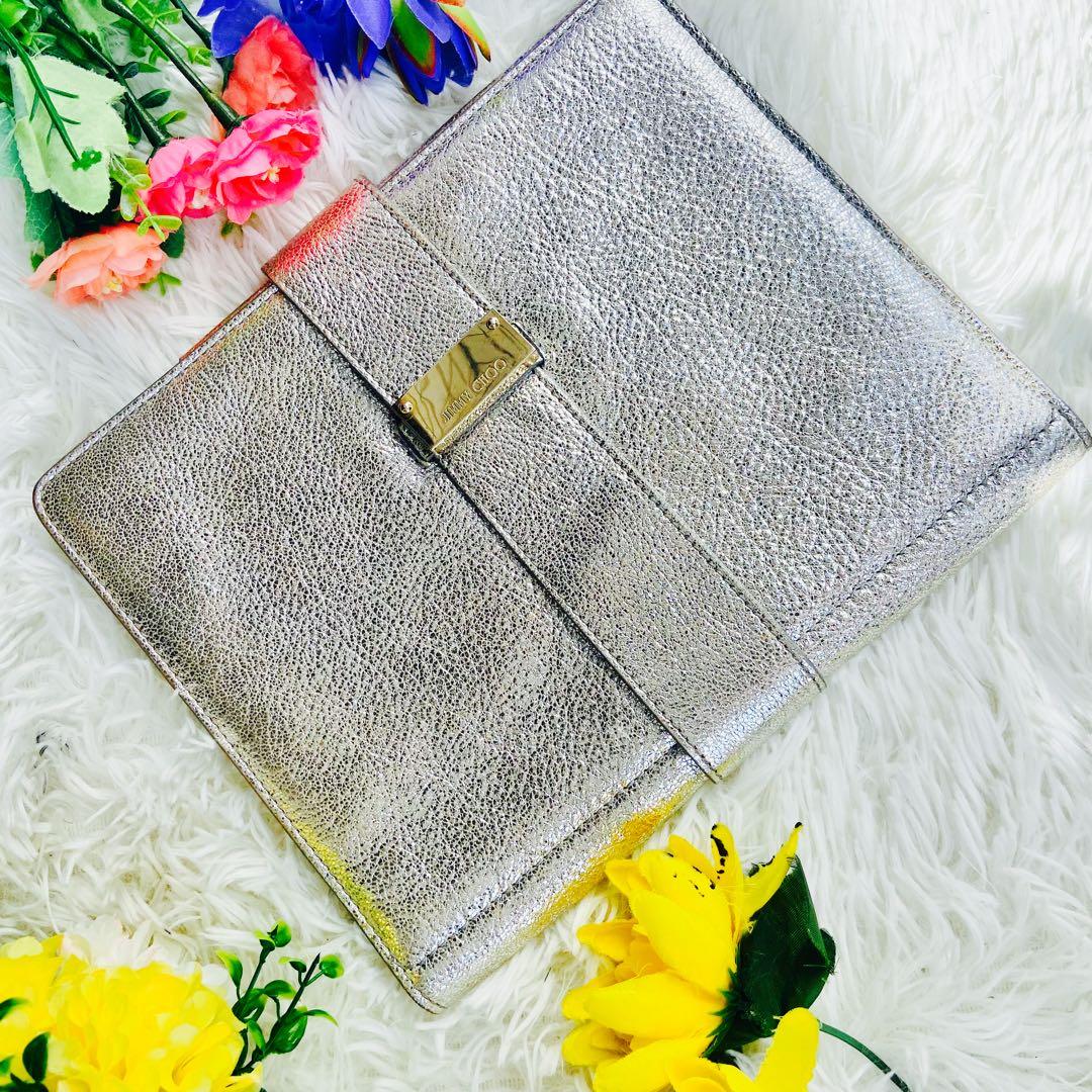 美品✨JIMMY CHOO✨ジミーチュウ✨タブレットケース✨iPad✨メタリック