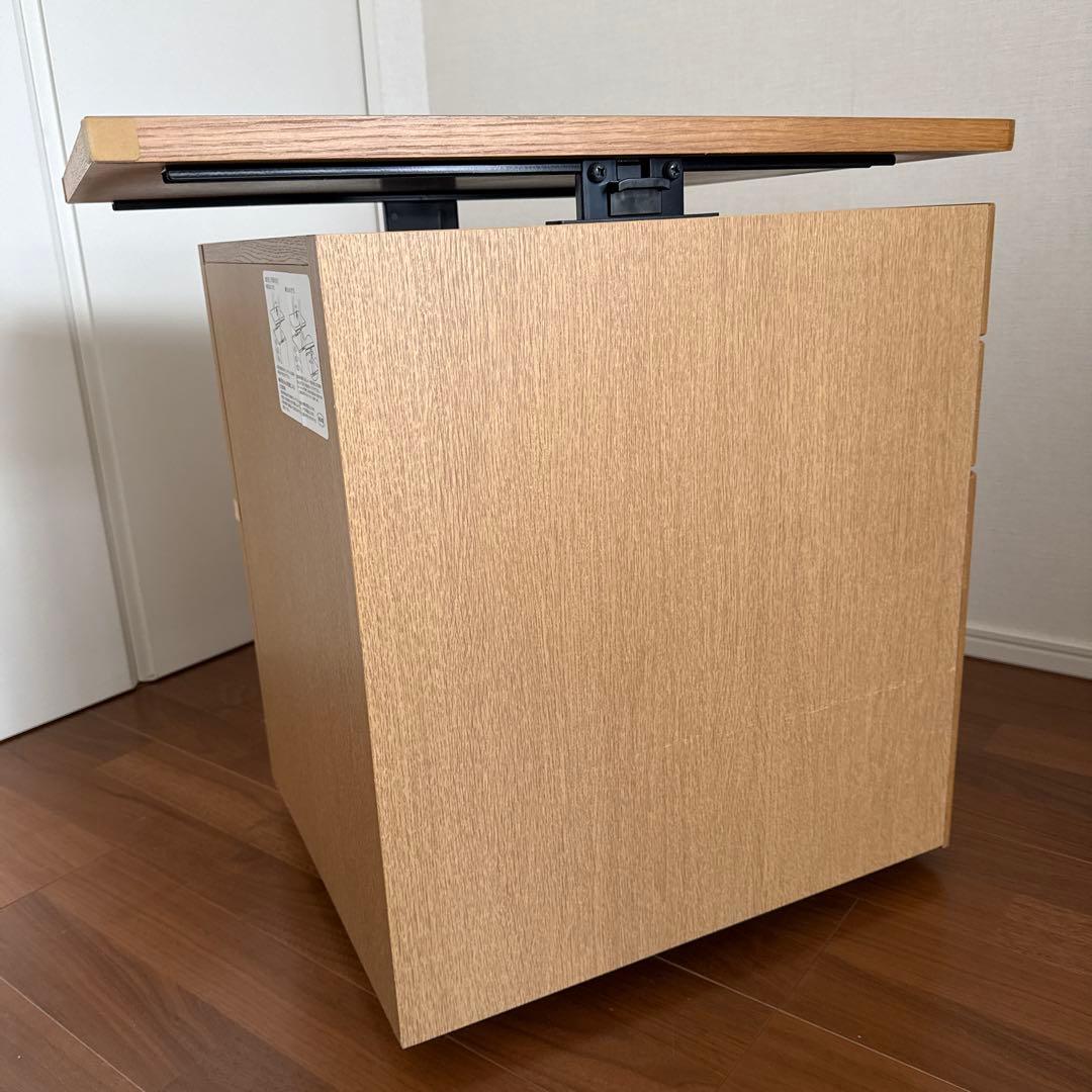 浜本工芸　②天板が昇降するワゴン(学習机４点セット)