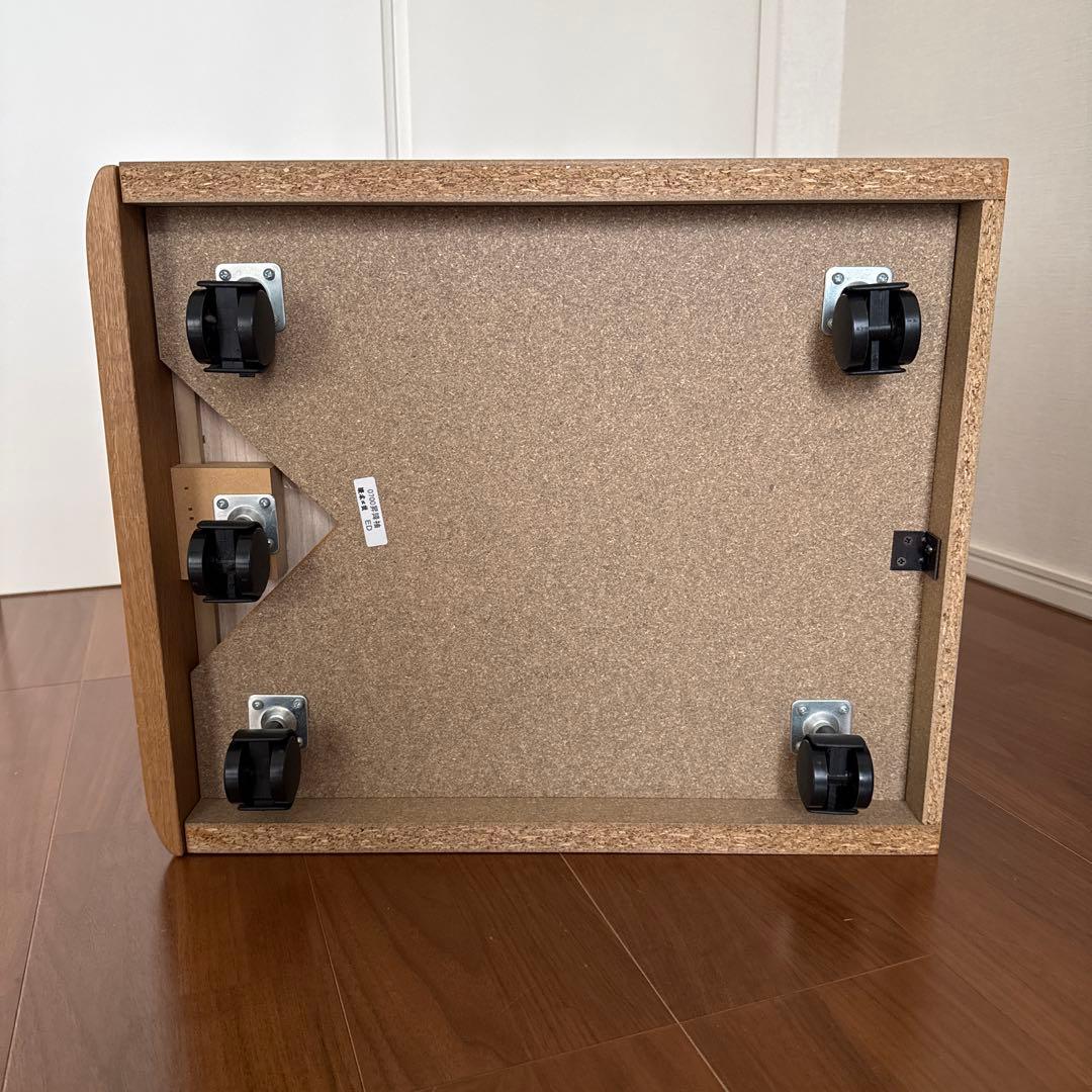 浜本工芸　②天板が昇降するワゴン(学習机４点セット)