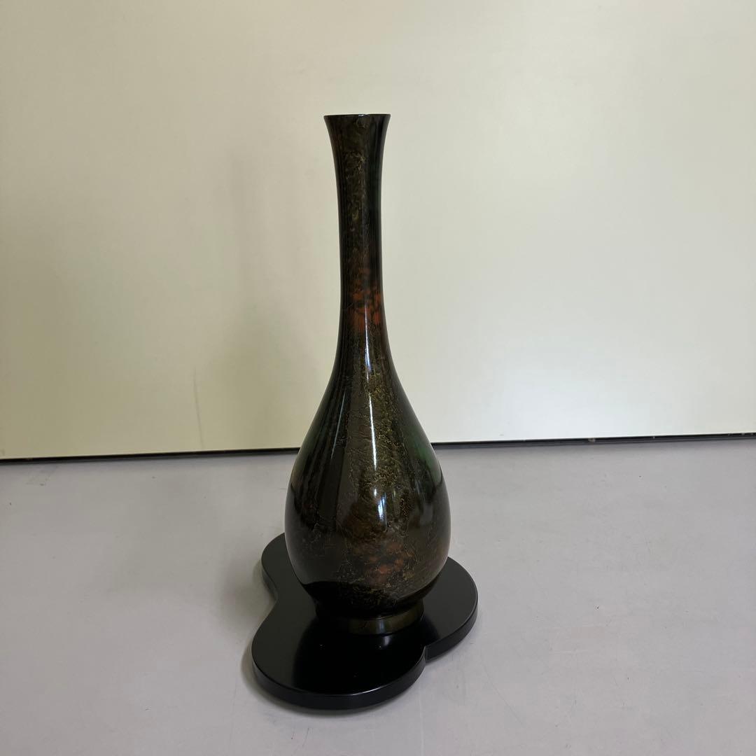 D壁 高岡銅器 青銅花瓶 松美堂 伝統工芸品 美術工芸 叙勲記念品 花瓶 箱付き
