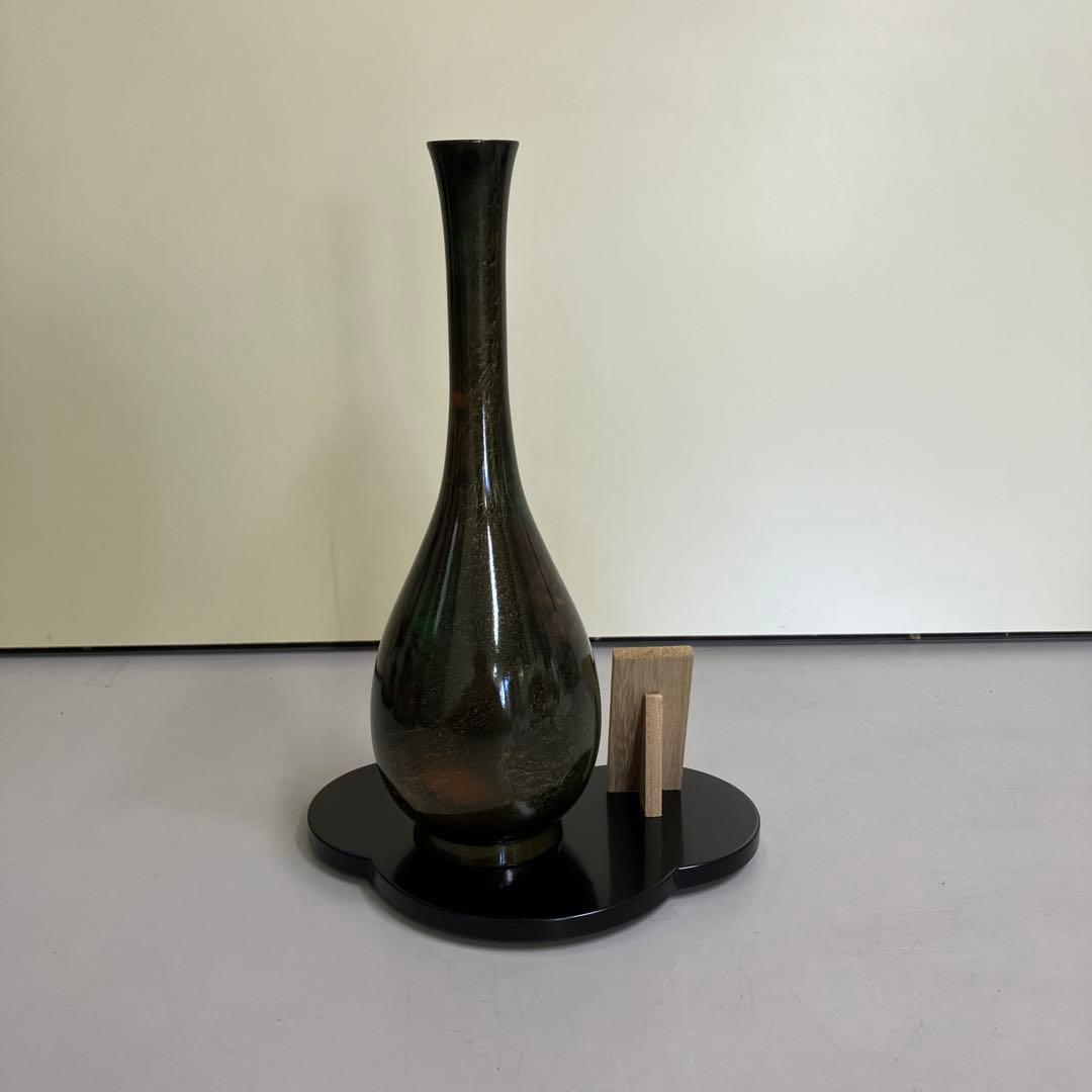 D壁 高岡銅器 青銅花瓶 松美堂 伝統工芸品 美術工芸 叙勲記念品 花瓶 箱付き