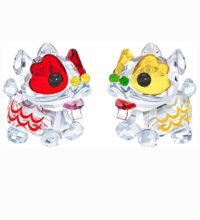 縁起物　スワロフスキー 獅子舞 約4cm