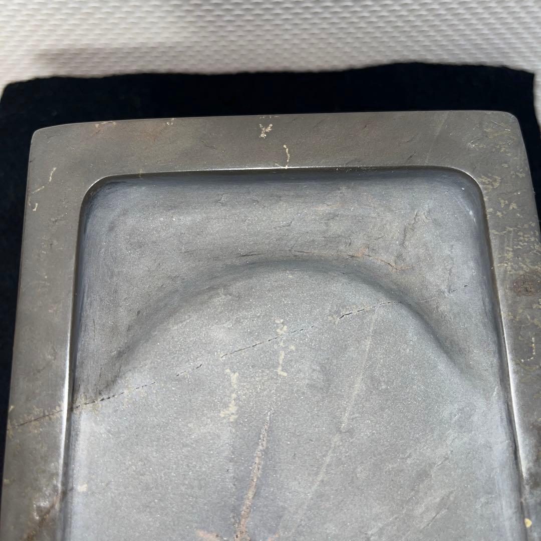 ⭕️中国端渓硯　太史研　綺麗な石紋と11眼柱 個性的　女性好み