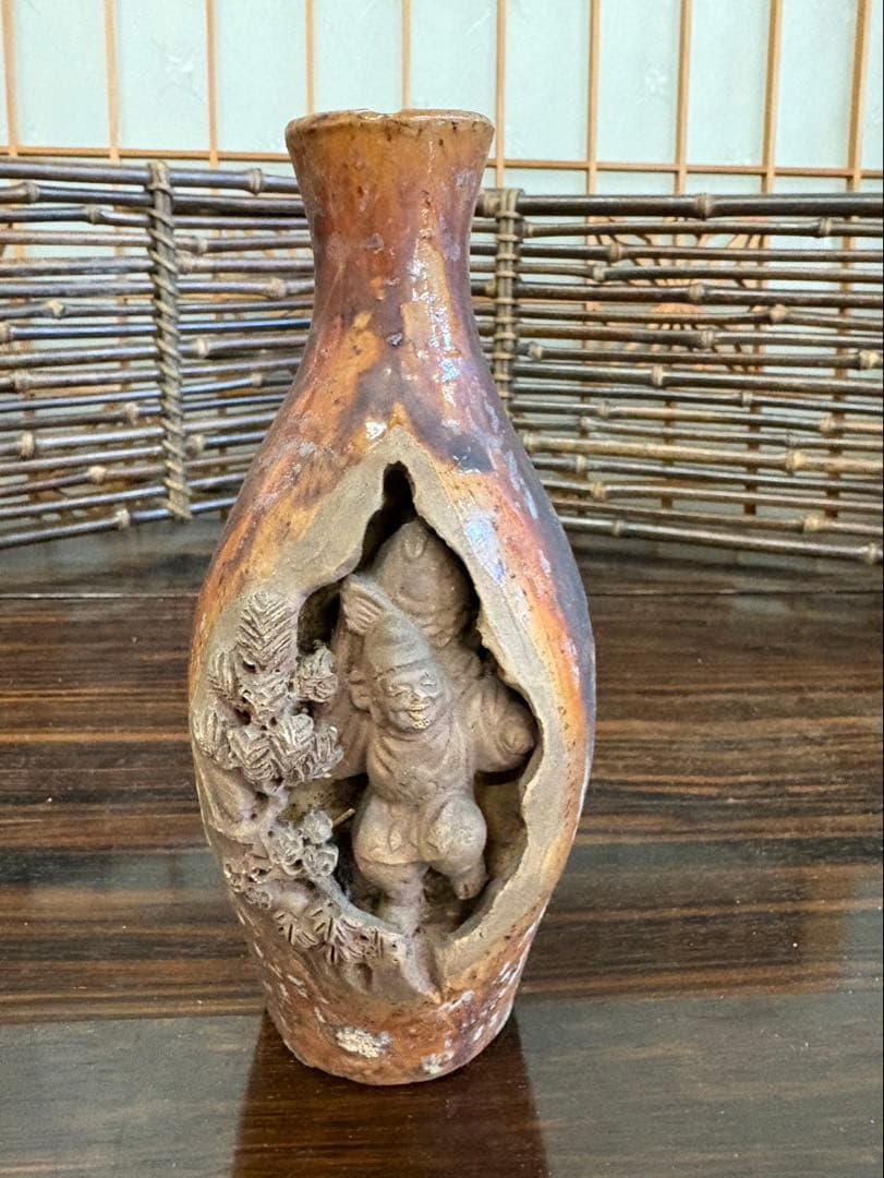 萬古焼　名工　酒器　恵比寿様　骨董品　アンティーク　縁起物