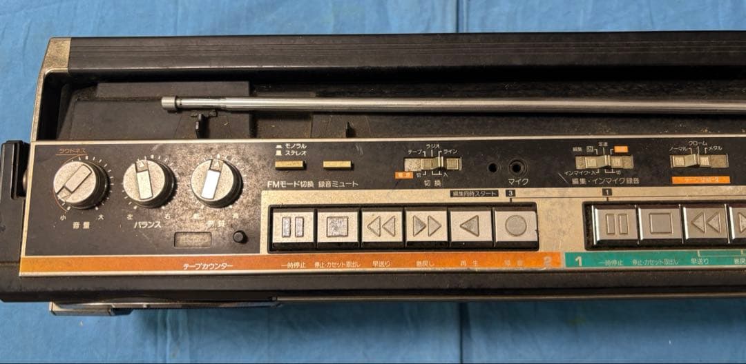 SHARP ダブルラジカセプレーヤー QT77MKⅡ 昭和レトロ