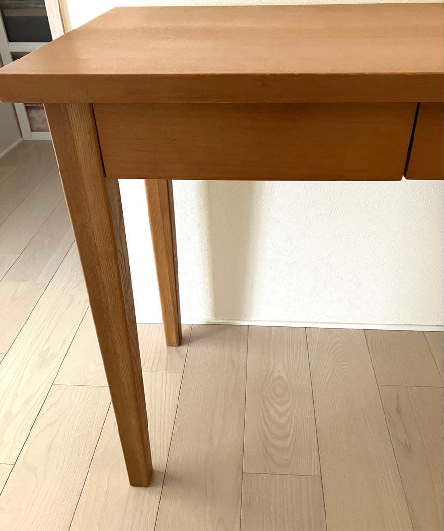 無印良品 タモ材 パーソナルデスク