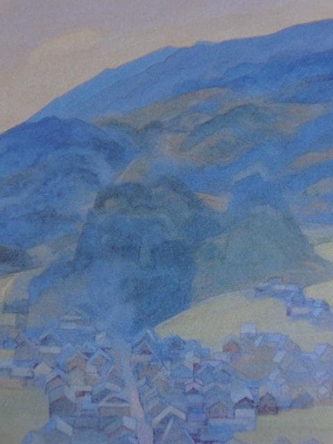 烏頭尾精、【飛鳥の里】、希少な額装用画集より、新品額装付、状態良好