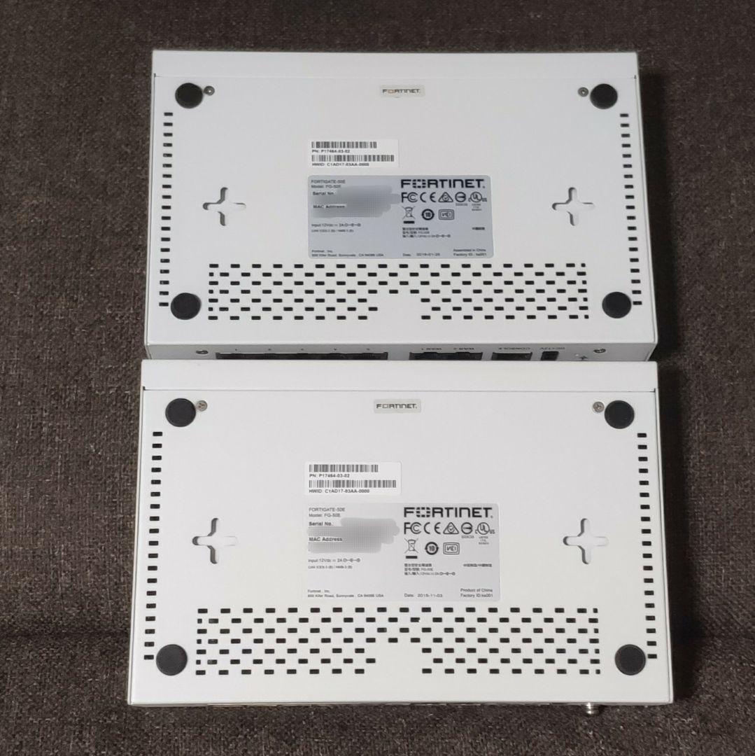 FortiGate 50E 2台セット