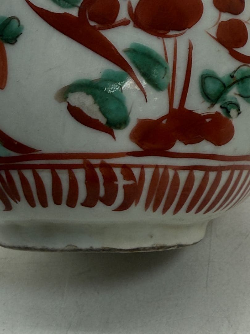 中国　明時代　呉須　角瓶　送料込み251114