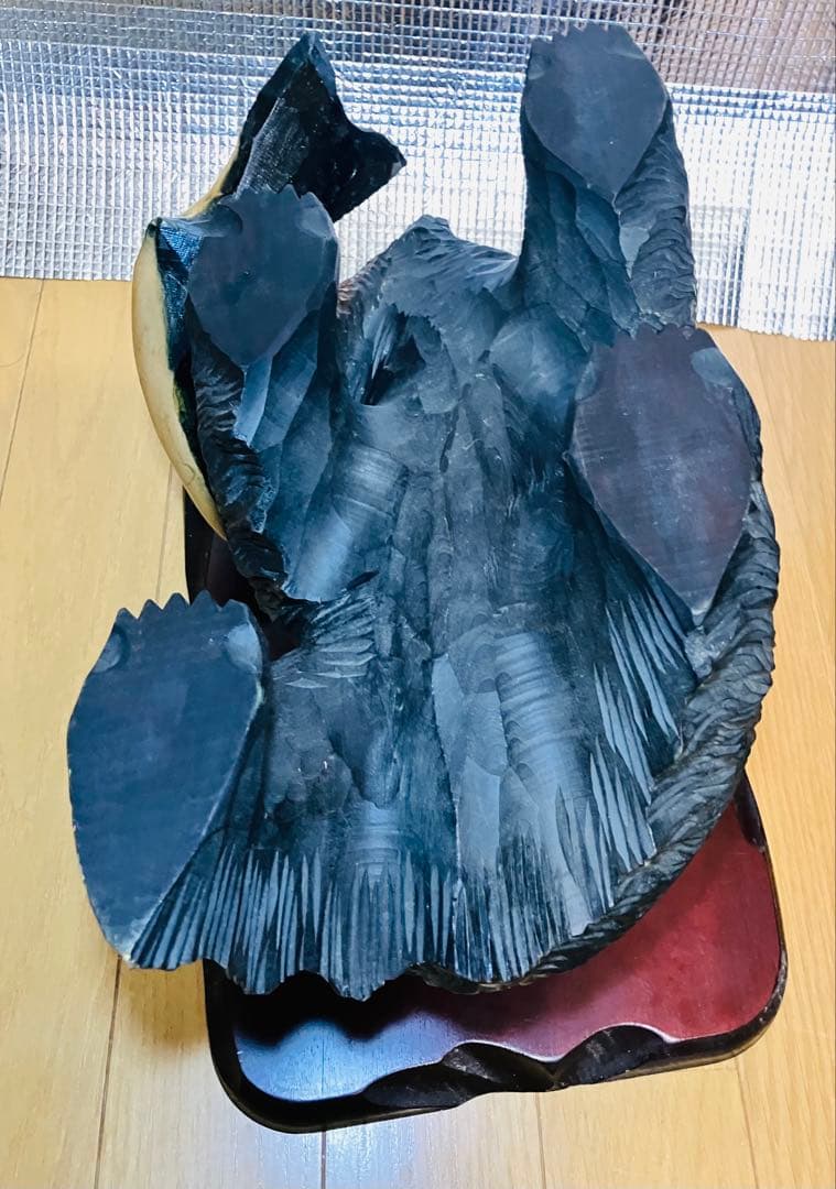 木彫り熊 右向き熊 鮭咥え熊 超貴重 北海道