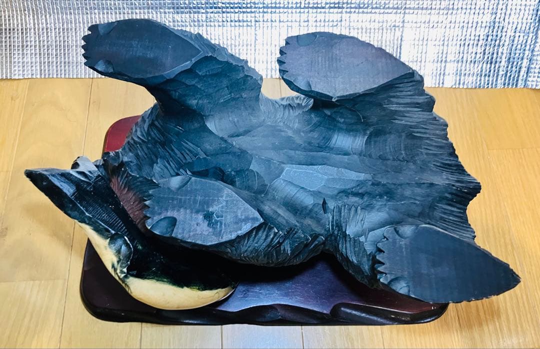 木彫り熊 右向き熊 鮭咥え熊 超貴重 北海道