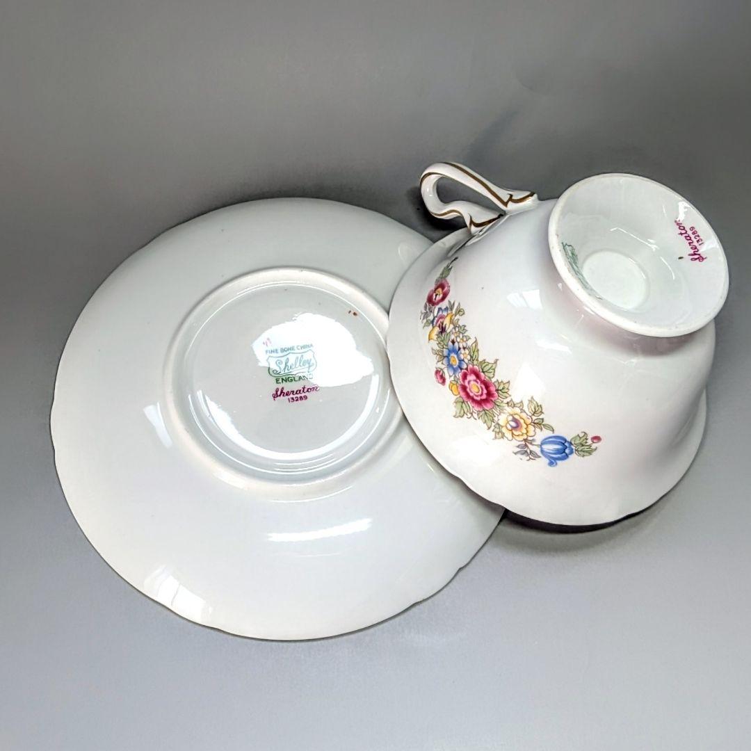 極美品 ✨ シェリー Sheraton カップ＆ソーサー 英国ヴィンテージ