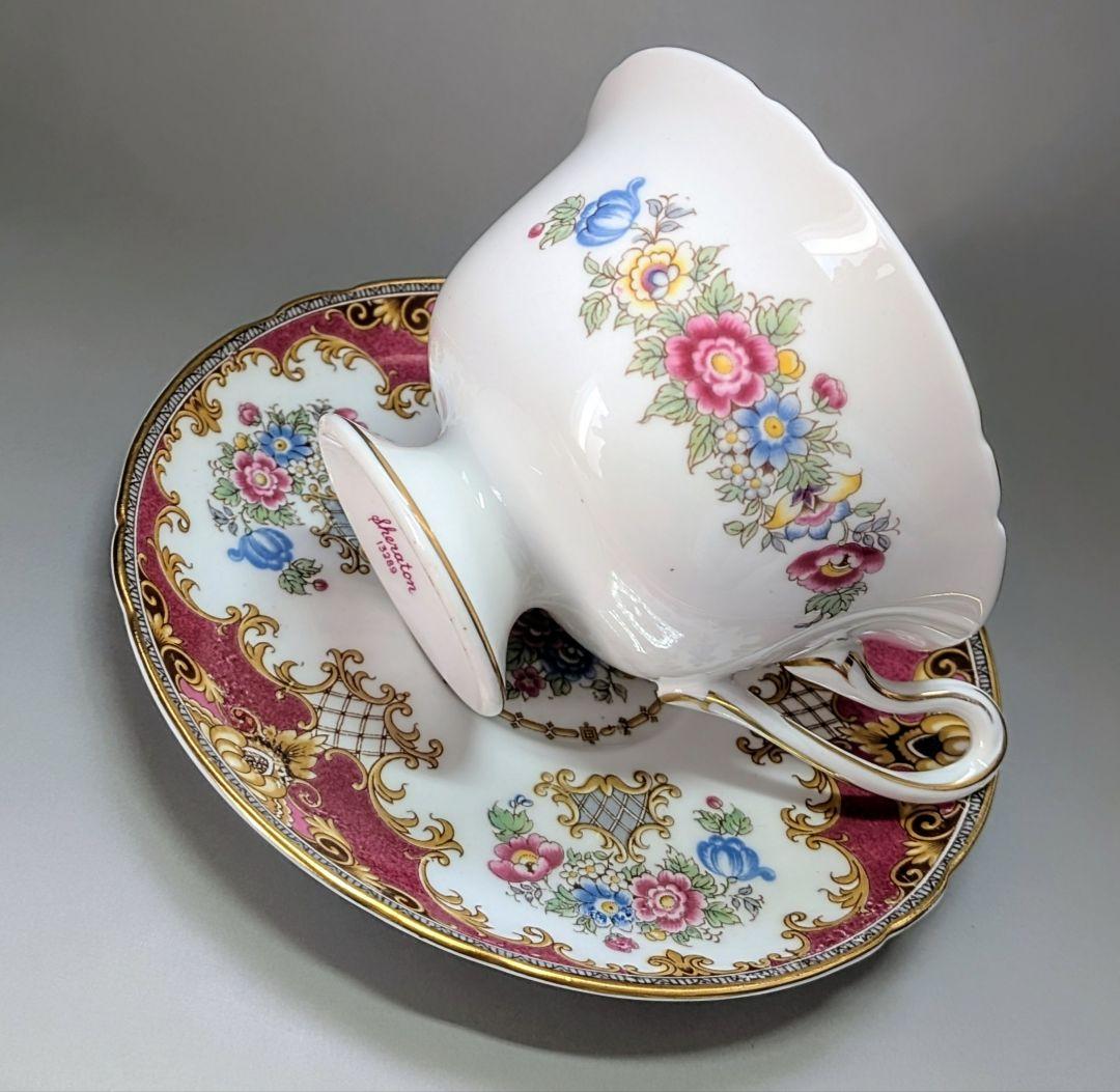 極美品 ✨ シェリー Sheraton カップ＆ソーサー 英国ヴィンテージ