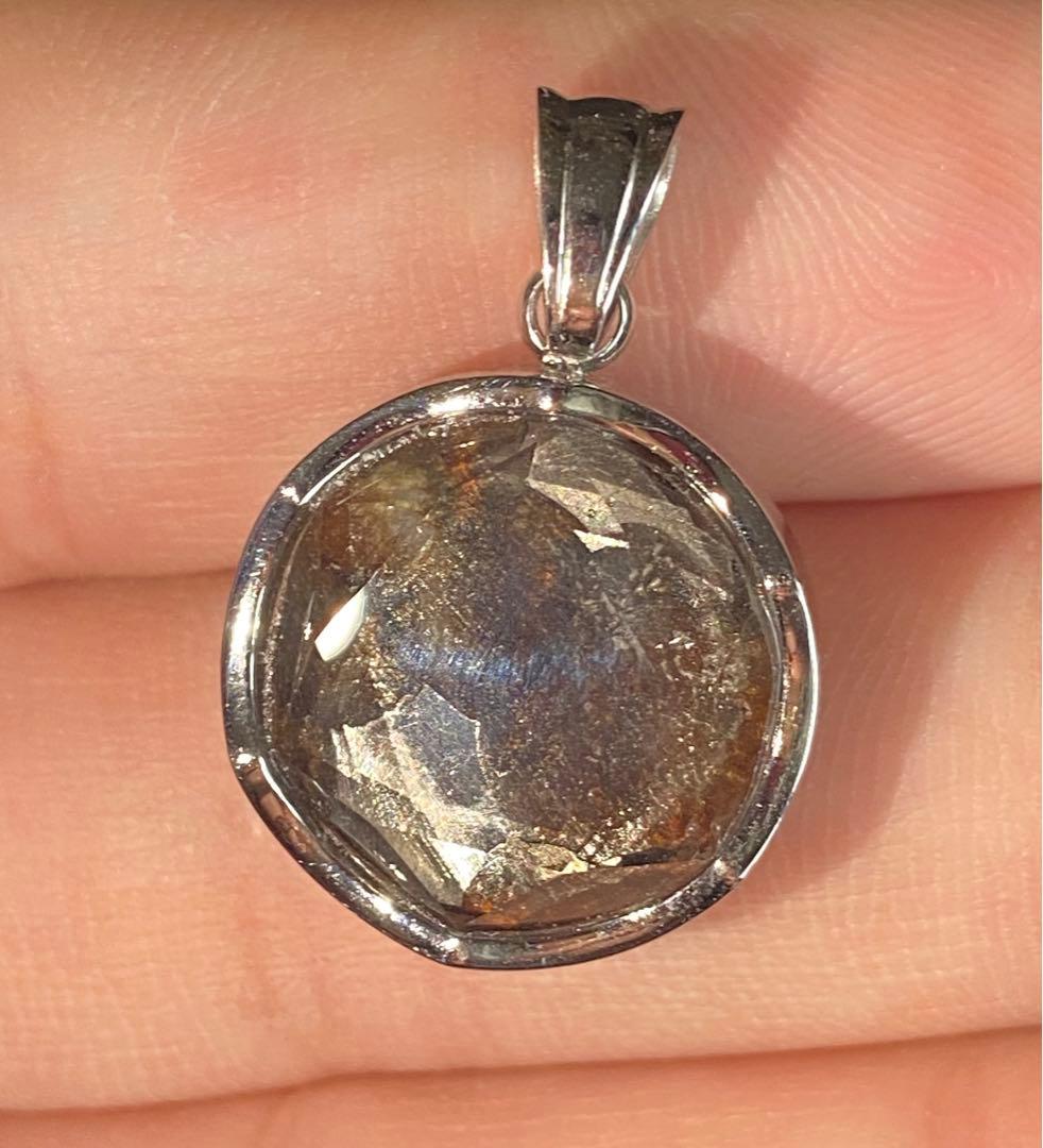 ②【今だけセール価格‼︎】希少なパラサイト隕石ペントップS925セリコ隕石　六芒星