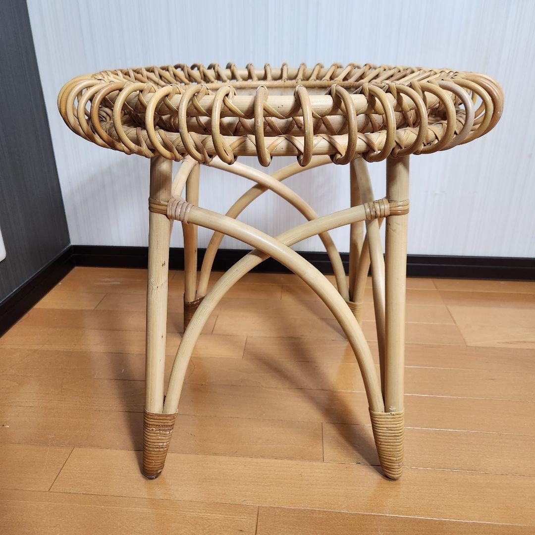【新品5万】KIBIROI TORTA サイドテーブル ラタン家具