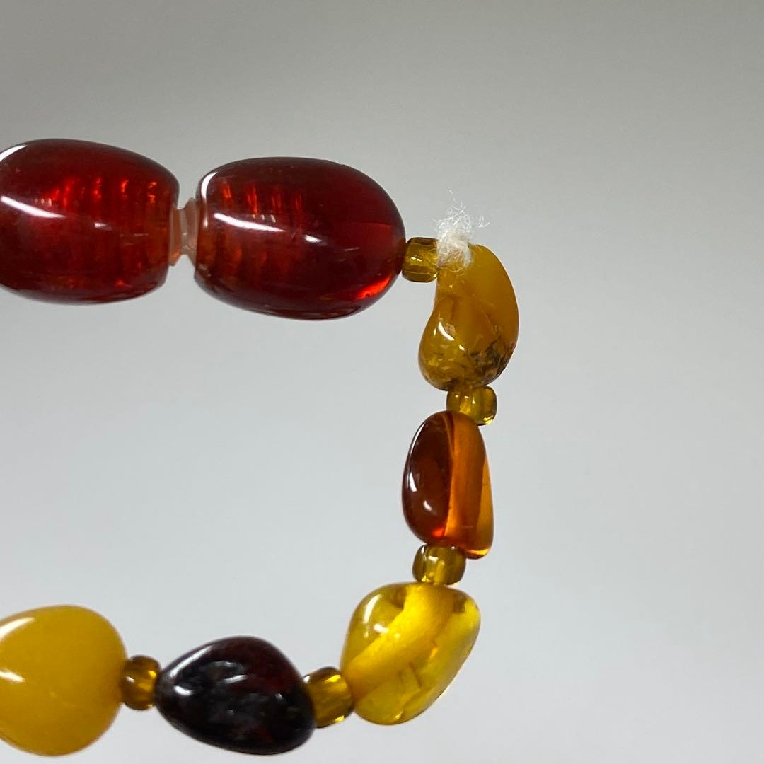 本蝋琥珀　ネックレス　ブローチ　39g タエチ 東さ7-0321☆1F