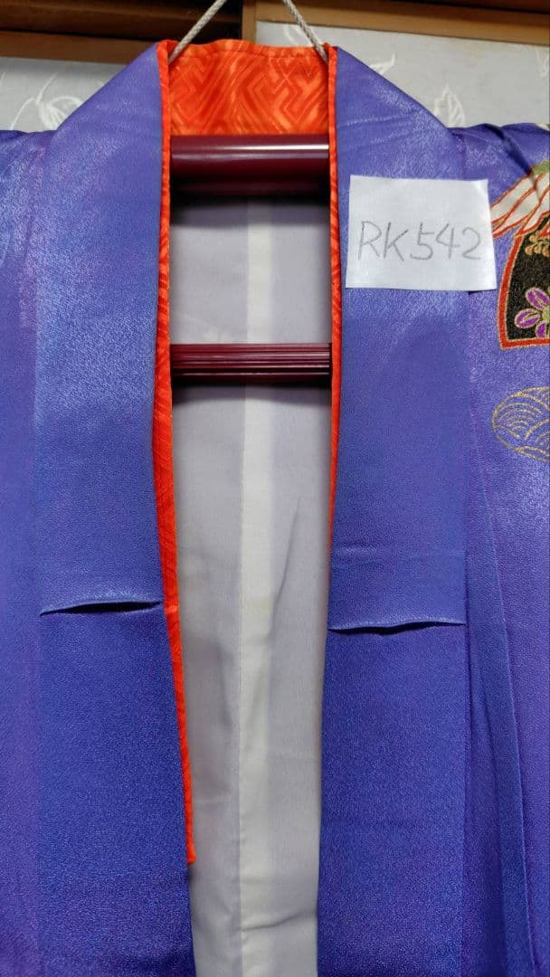 RK542洗える子供着物着丈130センチ裄丈50センチ7歳前後用