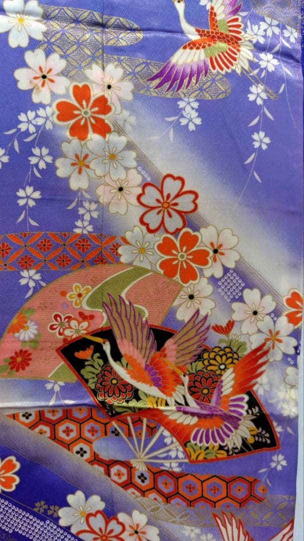 RK542洗える子供着物着丈130センチ裄丈50センチ7歳前後用