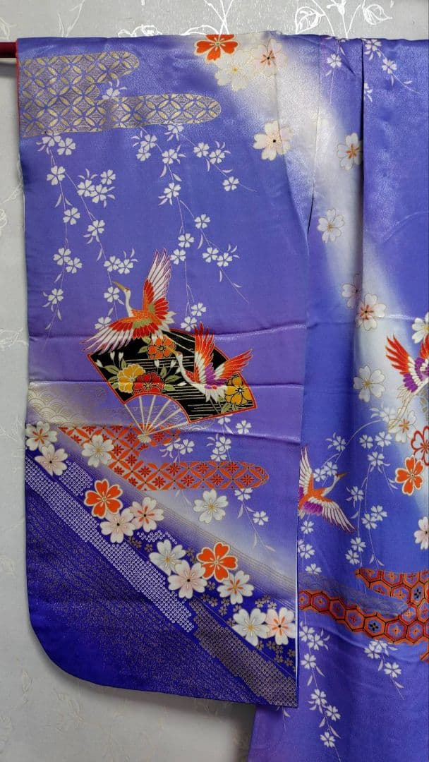 RK542洗える子供着物着丈130センチ裄丈50センチ7歳前後用