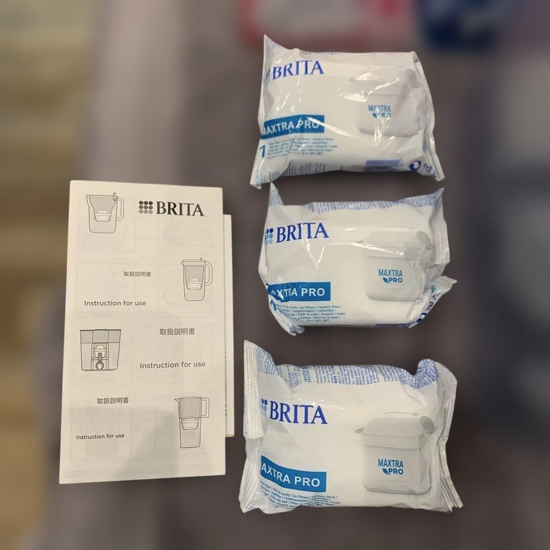 【新品未使用展示品】ブリタ ポット型浄水器 フロー カートリッジ3個付き