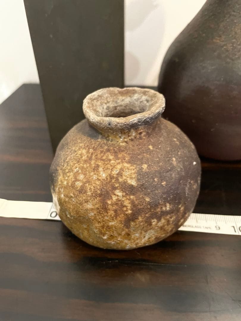 備前焼　鉄製　花瓶・花器6点セット