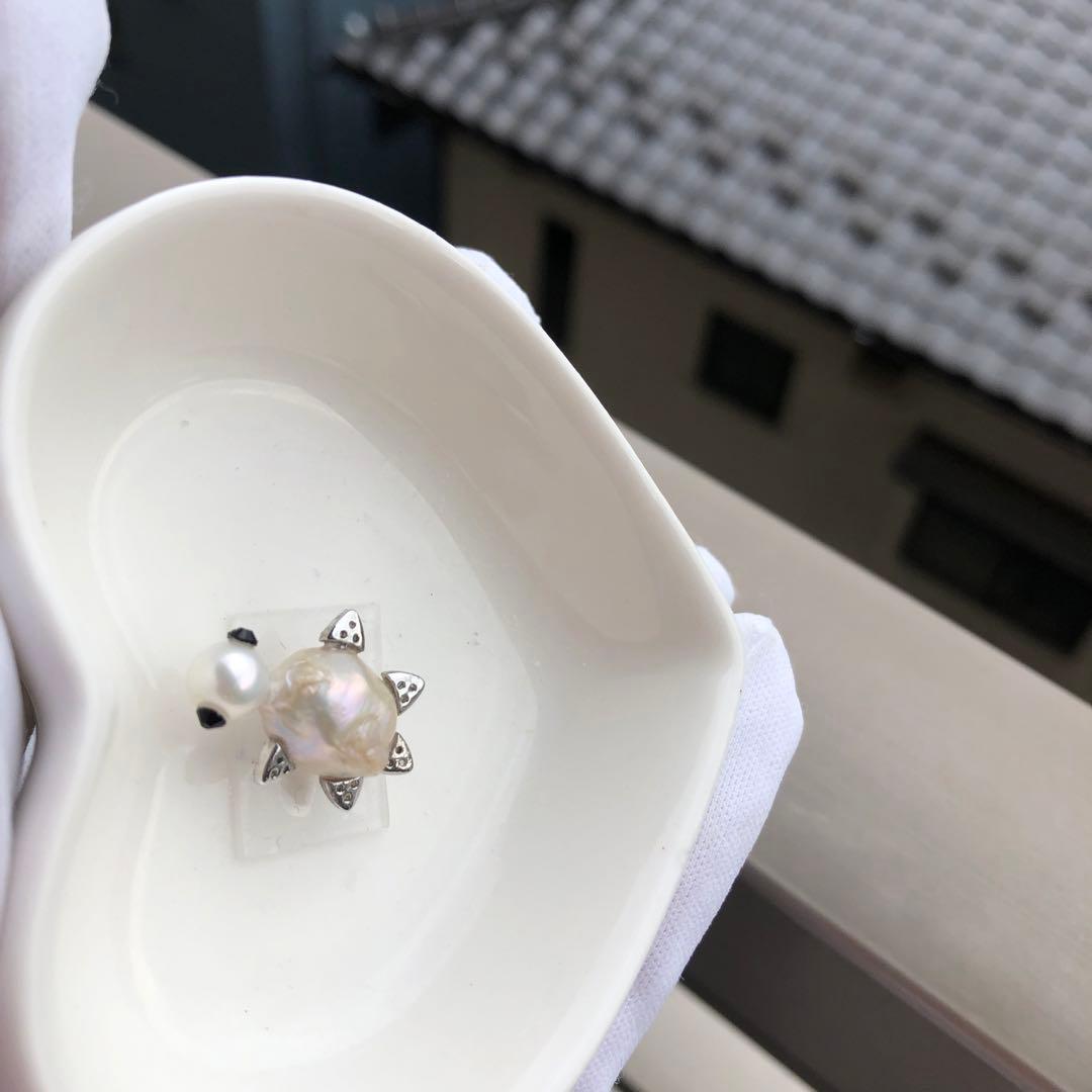 オリジナルデザイン　亀　淡水バロックパールリング　オーダーページ