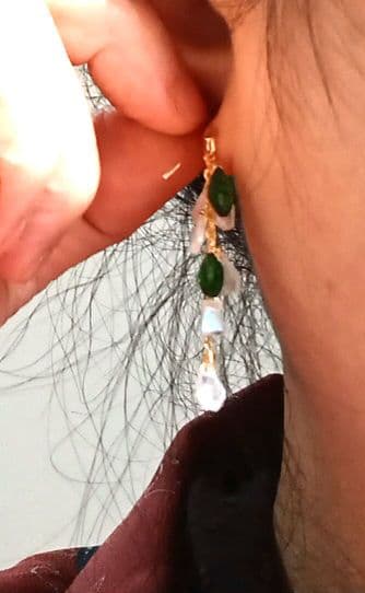 あつ様。新、すずらん色のピアス14kgf